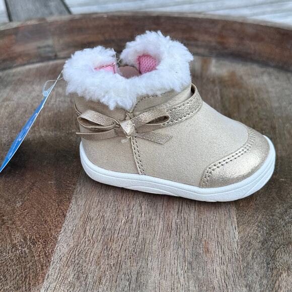 Stride Rite 360 Zia Champagne Boots Size 3M Golden Little Kids Fashion Boots New - Picture 5 of 9